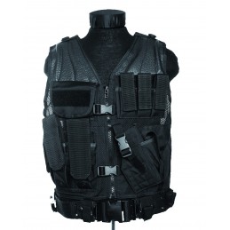 Mil-Tec Taktikaline vest püstolikabuuriga (must)