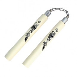 White Practice Nunchaku