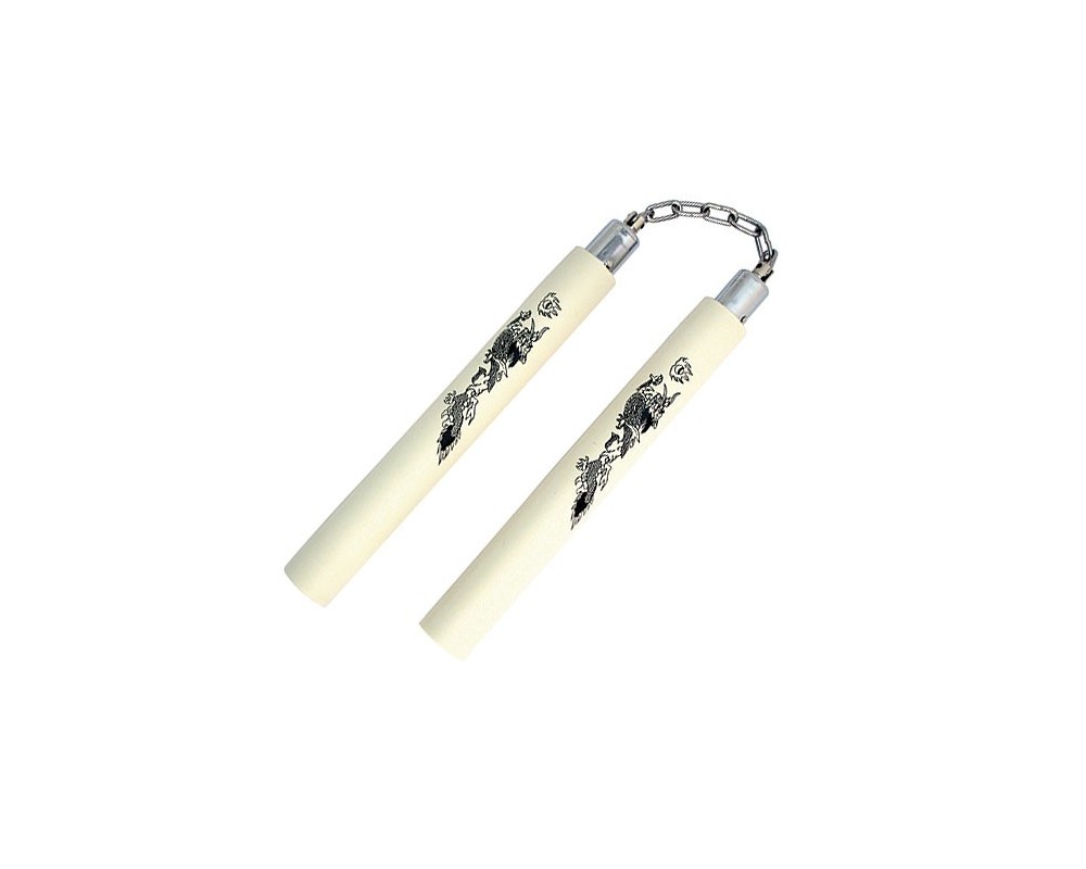 White Practice Nunchaku