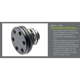 Lonex POM Ventilation Piston Head kolvipea