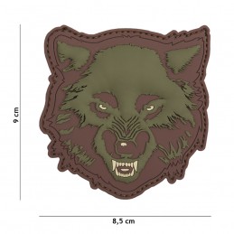 PVC Patch Wolf green